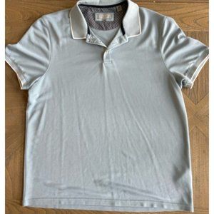 TED BAKER Men's Short Sleeve Polo Frankiy Blue Size 5
